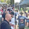 La Fan zone del Tottenham a sinistra, a destra quella del Paris Saint Germain