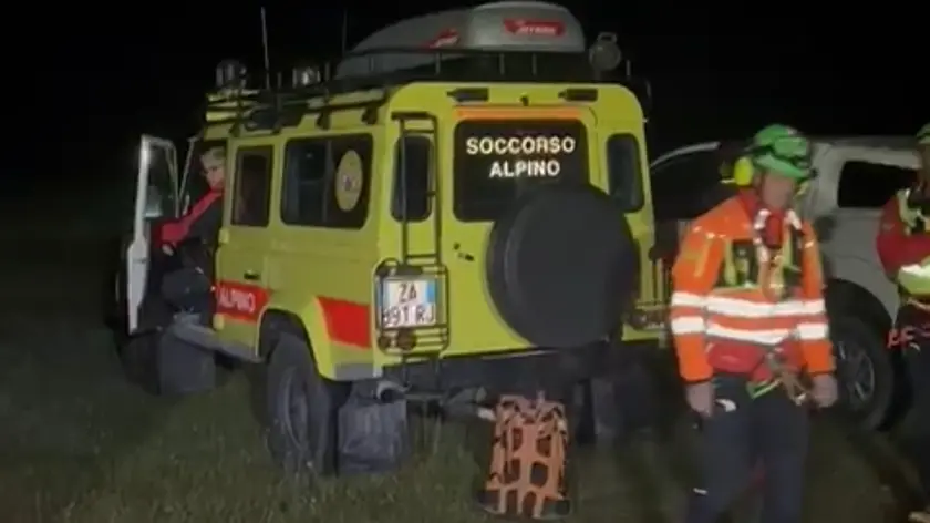 Le squadre di salvataggio a Claut
