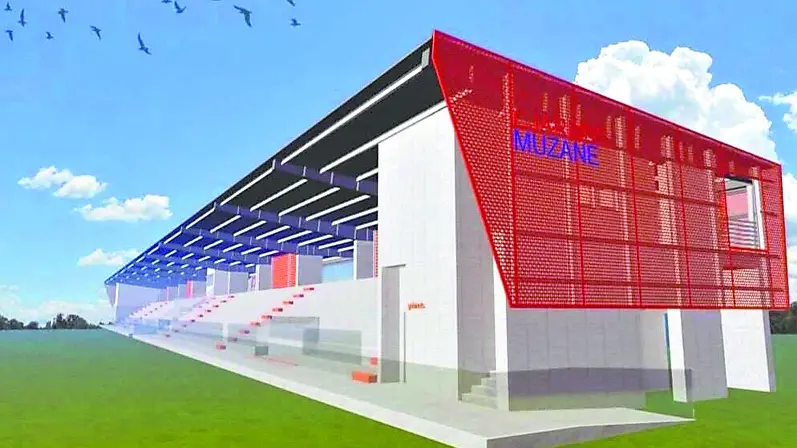 Un rendering del nuovo stadio del Cjarlins Muzane