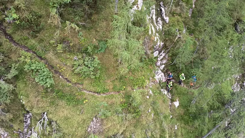 La famiglia recuperata con l'elisoccorso a Sappada