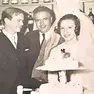 Loris Fortuna (al centro)al matrimonio di Comuzzo con la sua Laura
