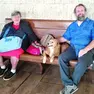 Angela Not con il figlio Maurizio Baldi e il cane Lapo