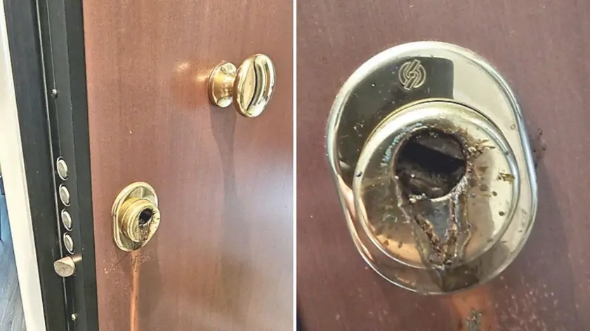 I malviventi utilizzano acido nitrico per corrodere le serrature delle porte e introdursi nelle case