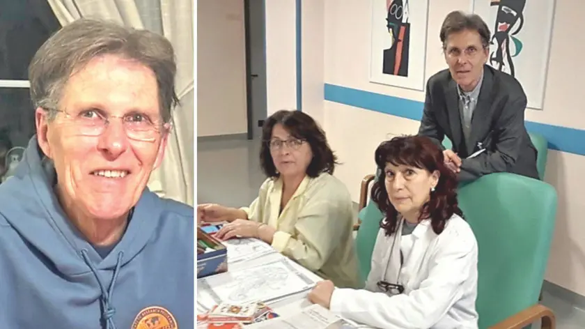 Fulvio Tesolin. A destra, lo psichiatra nel reparto di Pordenone di cui è stato primario sino al 2024