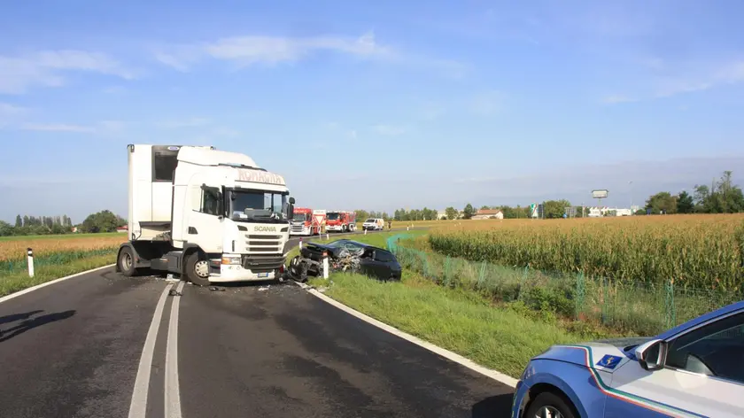 L'incidente allo svincolo dell'A28