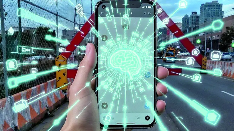 App che controllano e raccolgono i nostri dati: un’immagine realizzata con l’intelligenza artificiale