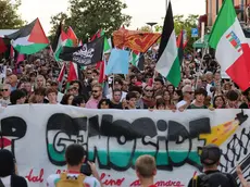 La manifestazione dei ProPal alla Mostra del Cinema di Venezia