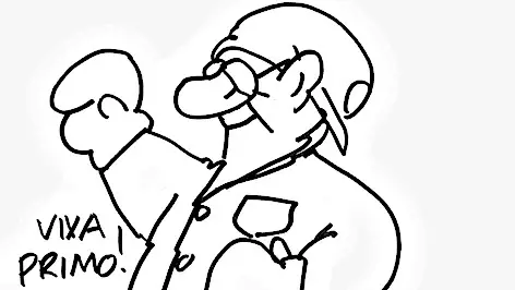 Il disegno di Francesco Tullio Altan dedicato a Primo Carnera