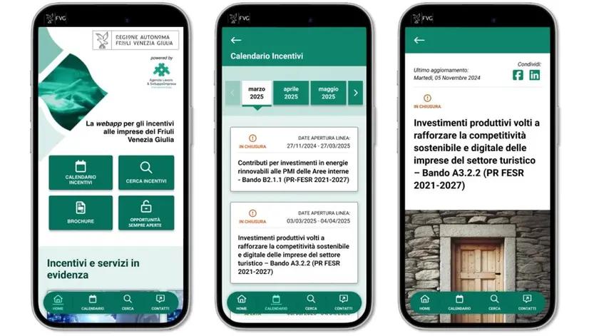 La grafica della nuova app (foto Regione Fvg)