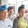 Lorena Venier e Mailyn Castro Monsalvo in tribunale a Udine, a destra Alessandro Venier, la vittima