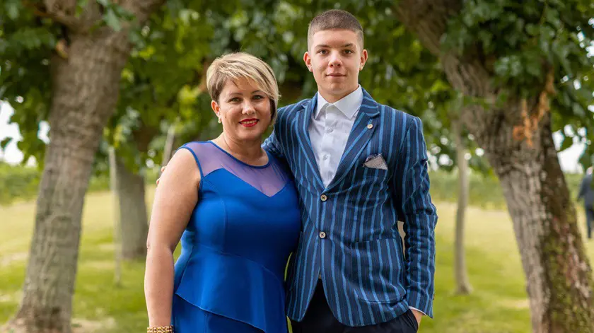 Aldo Maklaj con la mamma Adelina