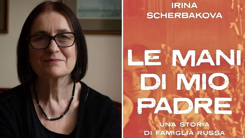 Irina Scherbakova con la copertina del suo saggio