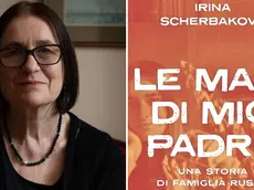 Irina Scherbakova con la copertina del suo saggio