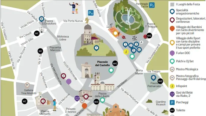 La mappa delle degustazioni dei prodotti tipici