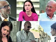 Da sinistra, in alto, Alessandro Aresu, Miriam Rosso e Sergio RIzzo. Sotto, da sinistra, Laura Giavon, Fabio Geda e Rita Baroud