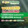 Il concorso "Weekend da sogno" ha messo in palio mille premi da 10 mila euro ciascuno