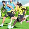 Alessandro Zanoli (a sinistra) duella in allenamento al Bruseschi con Kamara (foto Petrussi)