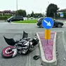 La moto semidistrutta a Roveredo
