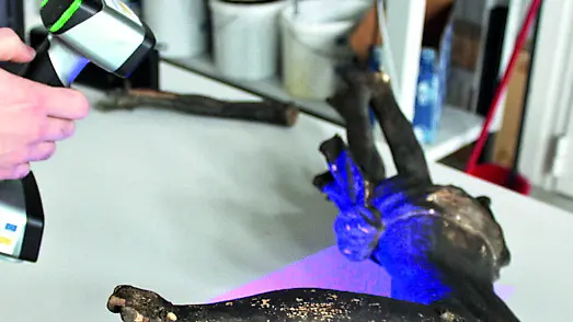 L’opera è stata digitalizzata con uno scanner 3D a luce strutturata