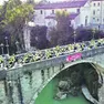 Il passaggio alla partenza sul Ponte del Diavolo a Cividale