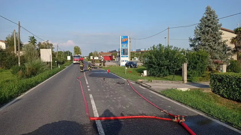 Il luogo dell'incidente a Palazzolo dello Stella
