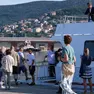 All’imbarco sulla motonave operativa quest’estate sulla linea marittima fra Trieste e Grado