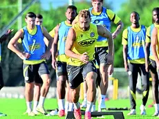 Capitan Karlstrom e compagni al lavoro in vista del Milan FOTO PETRUSSI