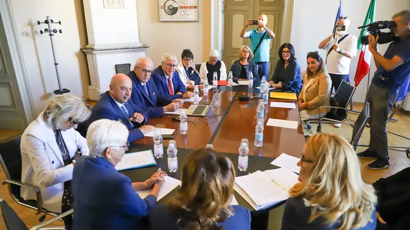La riunione dei sindaci a Gorizia (Tibaldi)