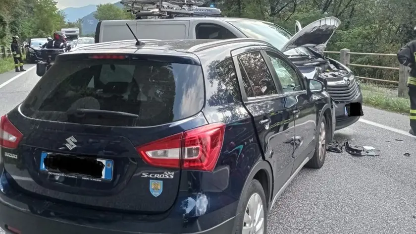 I veicoli coinvolti nell'incidente a Gemona
