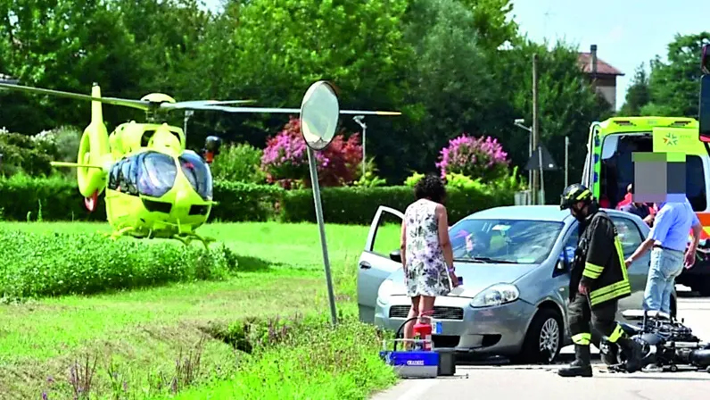 Lo scontro auto-moto