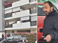 Il condominio dove è avvenuto l’omicidio, a Udine, e Vincenzo Paglialonga