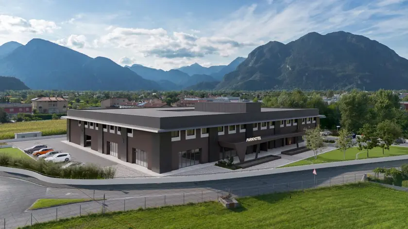 Un rendering di come sarà, una volta ultimato, il nuovo hotel a quattro stelle della famiglia Memolla