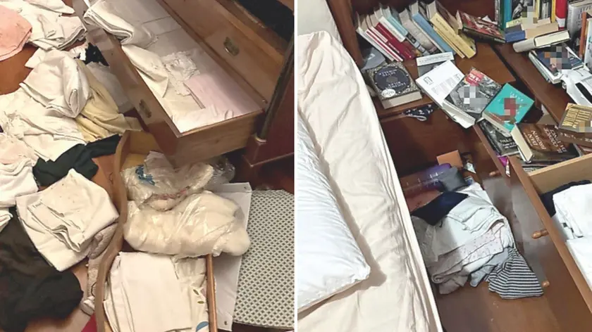I tre rapinatori hanno rovistato in tutte le stanze della villetta