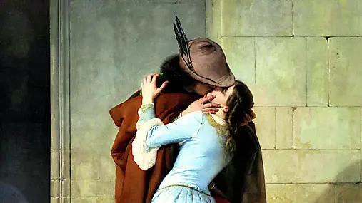 Il bacio, il celebre dipinto di Francesco Hayez
