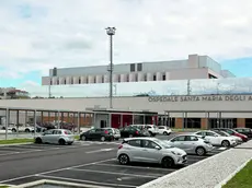 Una veduta dell’ingresso del nuovo ospedale Santa Maria degli Angeli di Pordenone