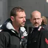 Il regsita friulano Piero Tomaselli (a sinistra) sul set assieme a Gianmarco Tognazzi.
