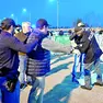 I controlli all’esterno dello stadio Friuli il 14 ottobre 2024