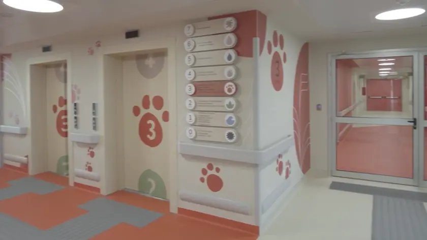 Un interno del nuovo ospedale pediatrico di Padova