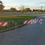 Le transenne vicino allo stadio Friuli