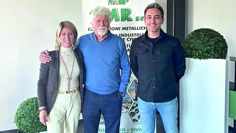 Guendalina D’Andrea con il padre Vitale D’Andrea e Egon Degan