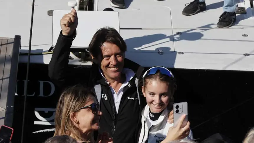 L'abbraccio tra Furio Benussi e la figlia Marta (Lasorte)