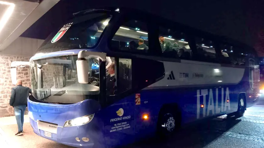 L'arrivo della Nazionale a Buttrio © Foto Petrussi