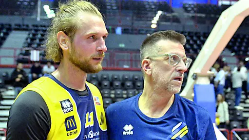 Toni Rocak con il presidente Davide Micalich (foto Petrussi)