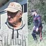 Cesare Pellegrini, amico di Paolo De Luca, a destra i carabinieri sul luogo dell'incidente