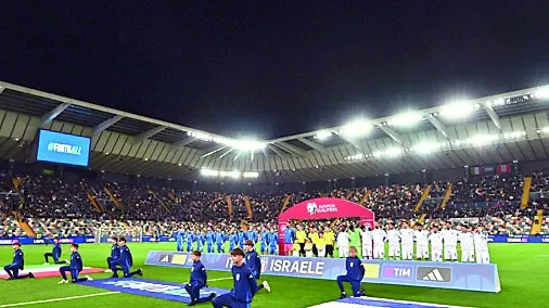 Lo stadio Friuli mezzo vuoto per Italia-Israele ©Foto Petrussi