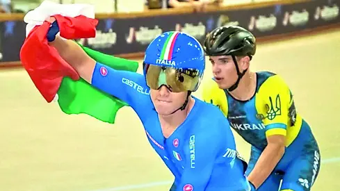 Il fiumicellese Davide Stella, 19 anni, ai Mondiali su pista dei grandi