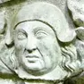 Il volto di Marquardo tra le colonne della basilica di Aquileia