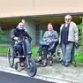 Da sinistra l’assessore comunale Ivano Marchiol, Luciana Dovier al centro e Mariangela Secco /foto Petrussi