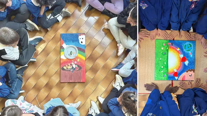 In piazza monte Toc a Vajont è prevista la lotteria dei quadri realizzati dai bambini
