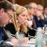 Giorgia Meloni con le parti sociali a Palazzo Chigi